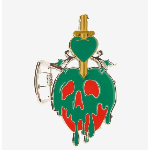 NEW Disney Snow White Evil Queen Villains Poison Apple Metal Claw Hair Clip - Picture 2 of 4